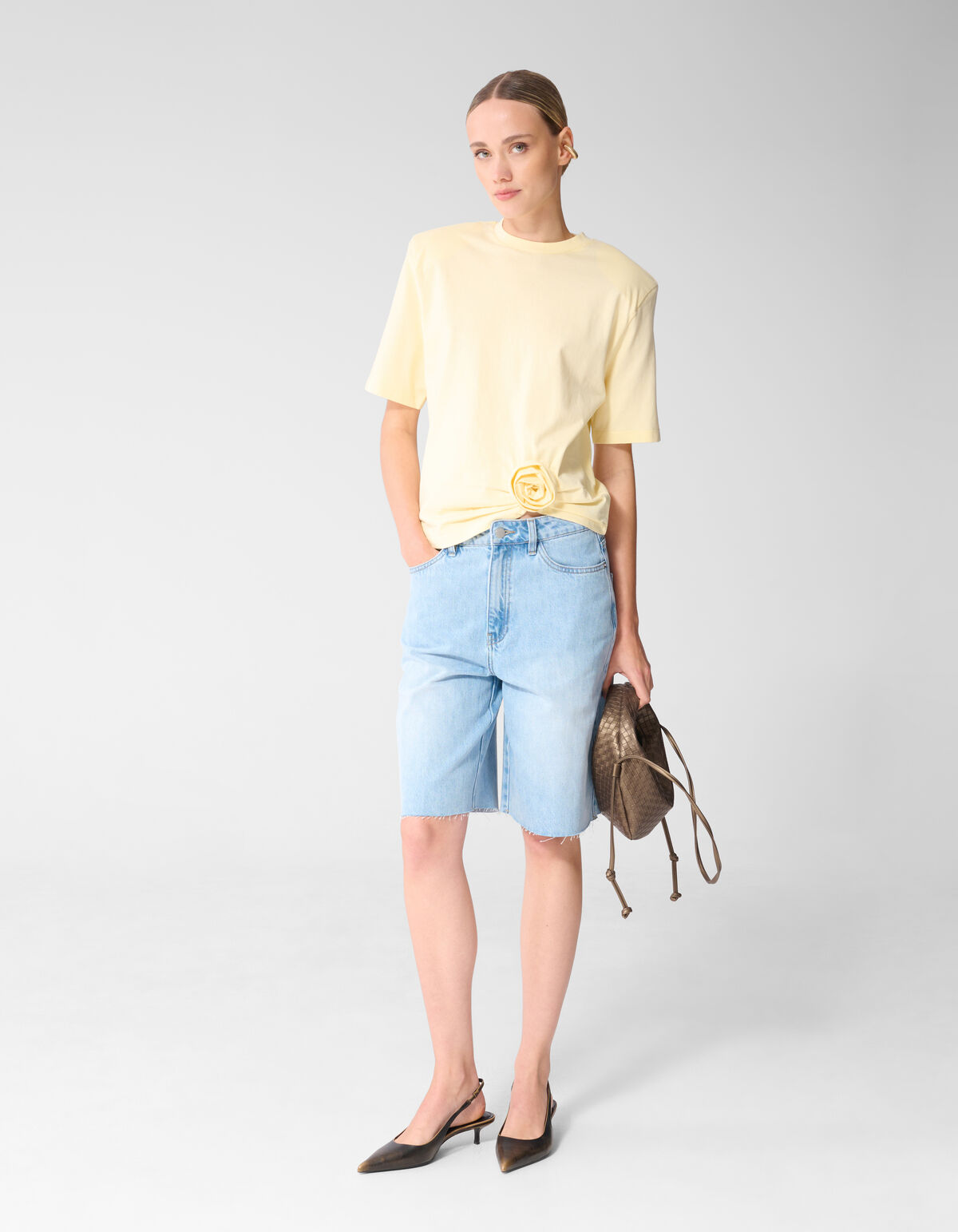 Kleine Geflochtene Tasche Braun SHOEBY ACCESSOIRES