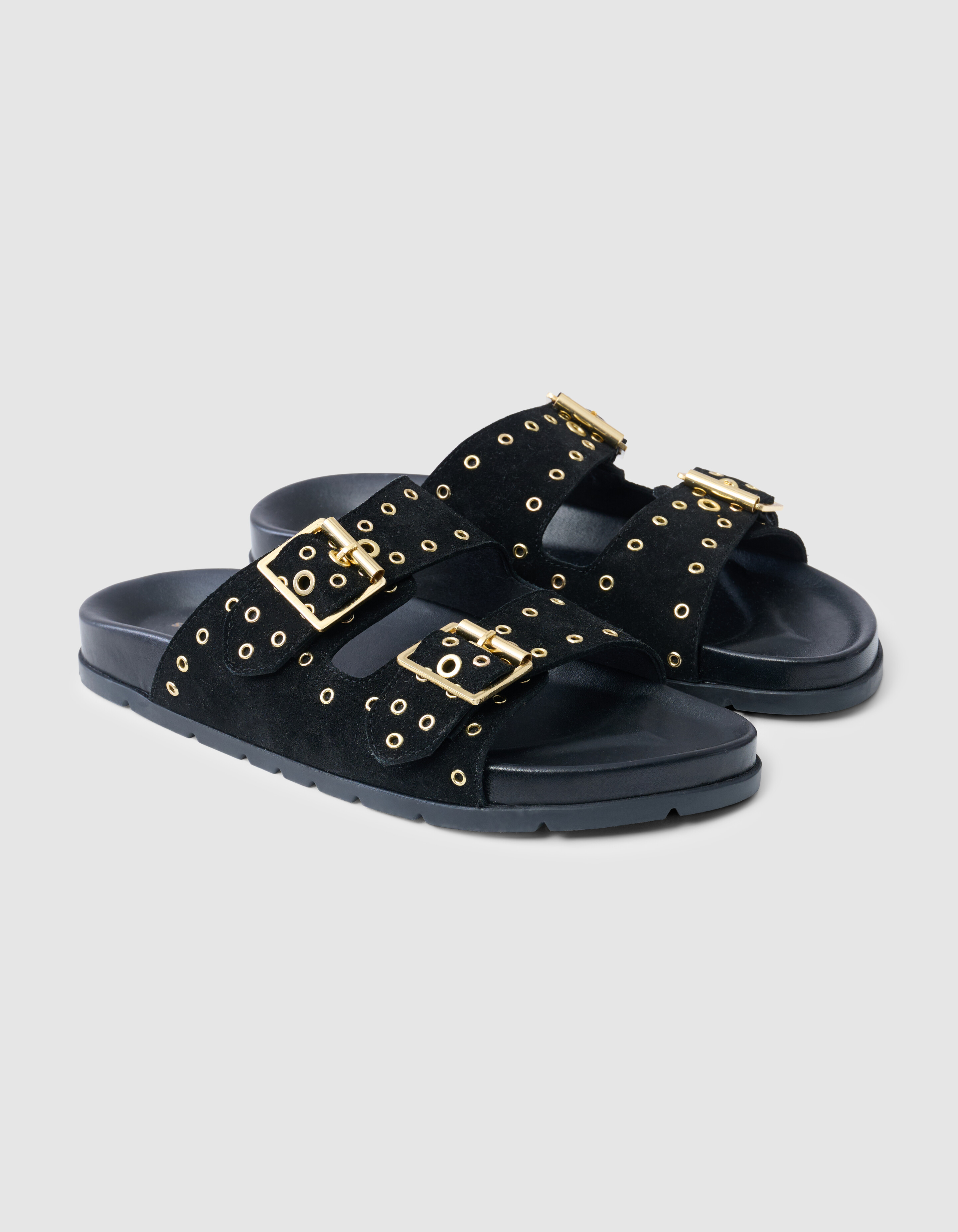 Sandalen mit Nieten Schwarz SHOEBY SHOES