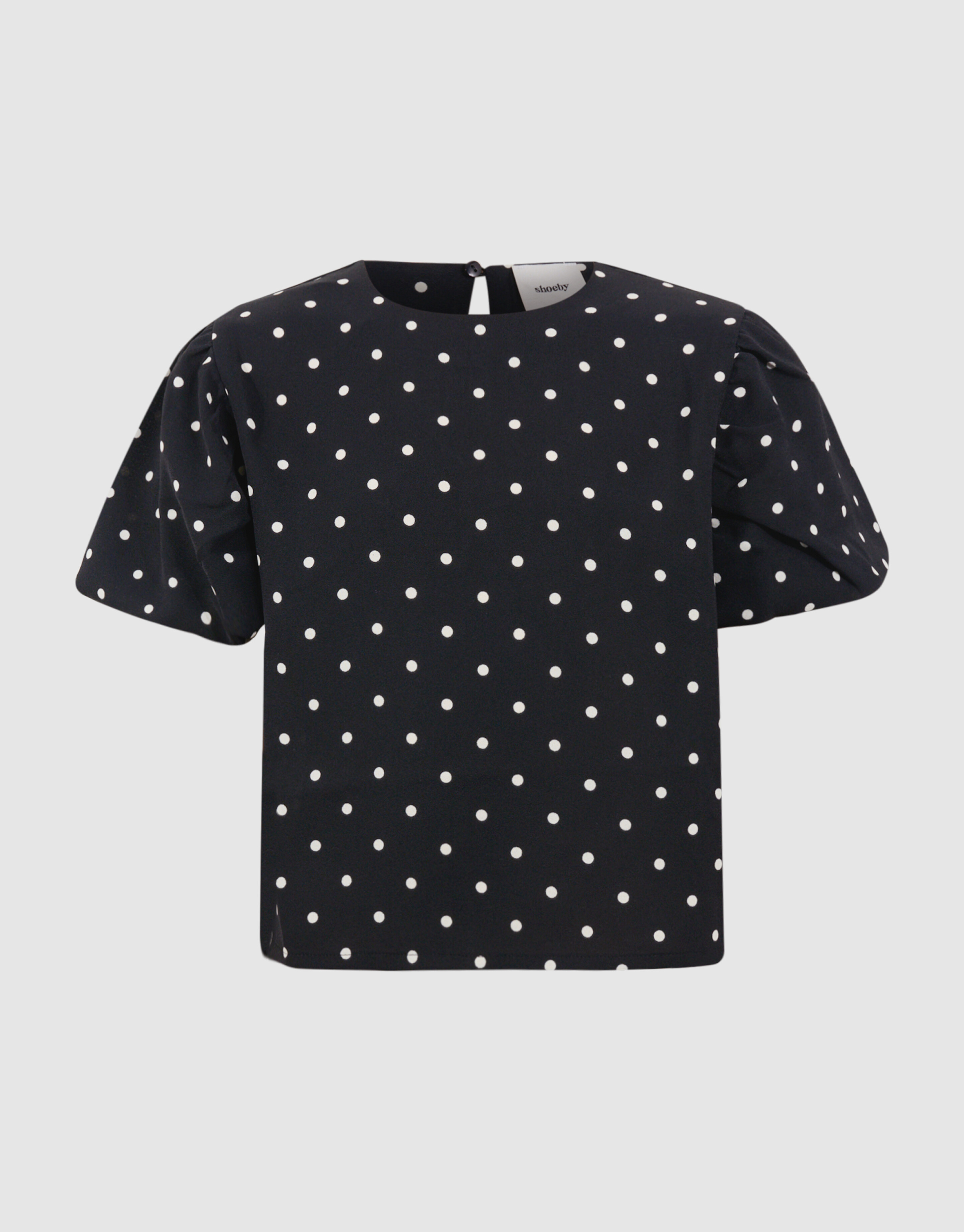 Twist Polkadot Top Schwarz SHOEBY GIRLS