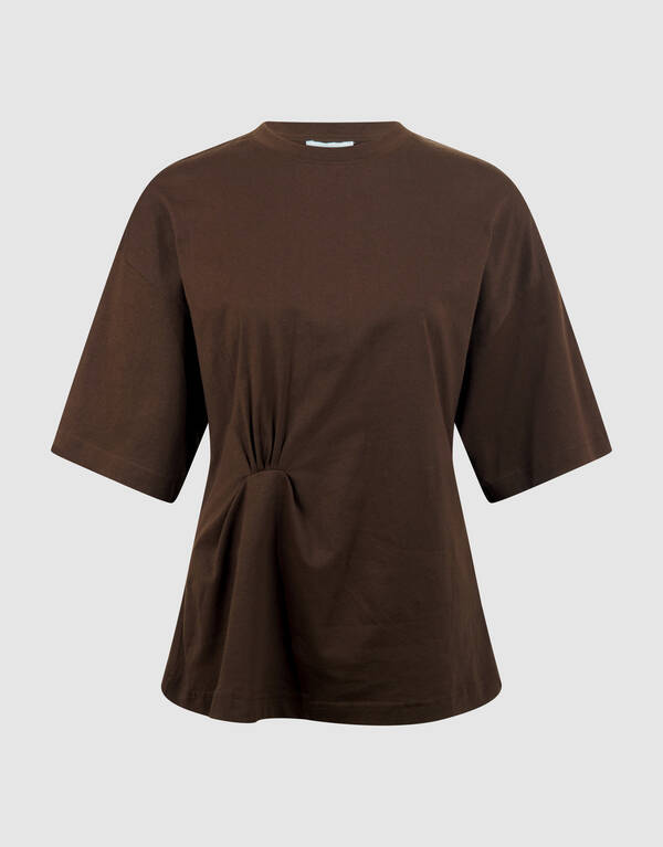Oversized Knot T-Shirt Braun SHOEBY WOMEN