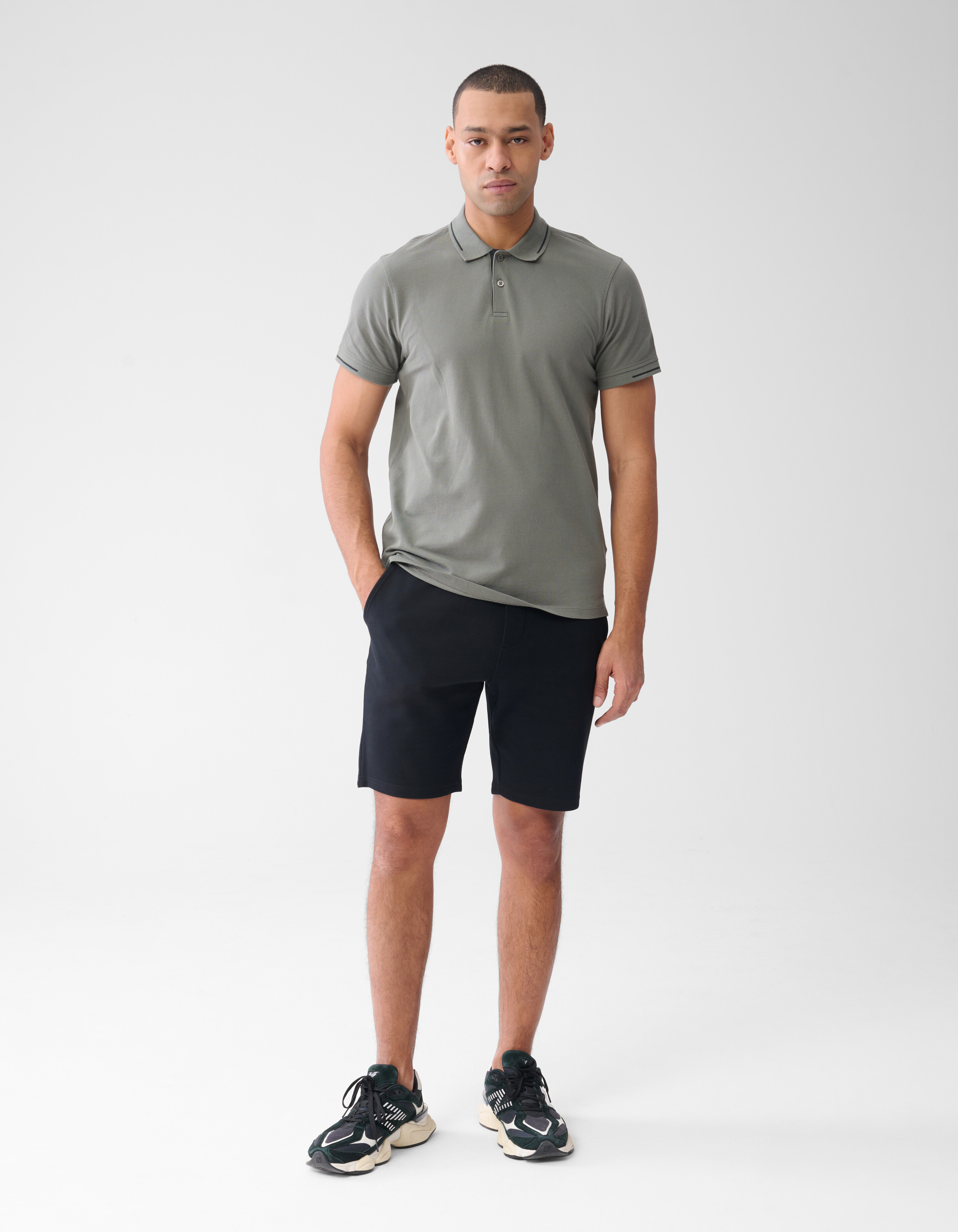 Piqué Shorts Schwarz SHOEBY MEN