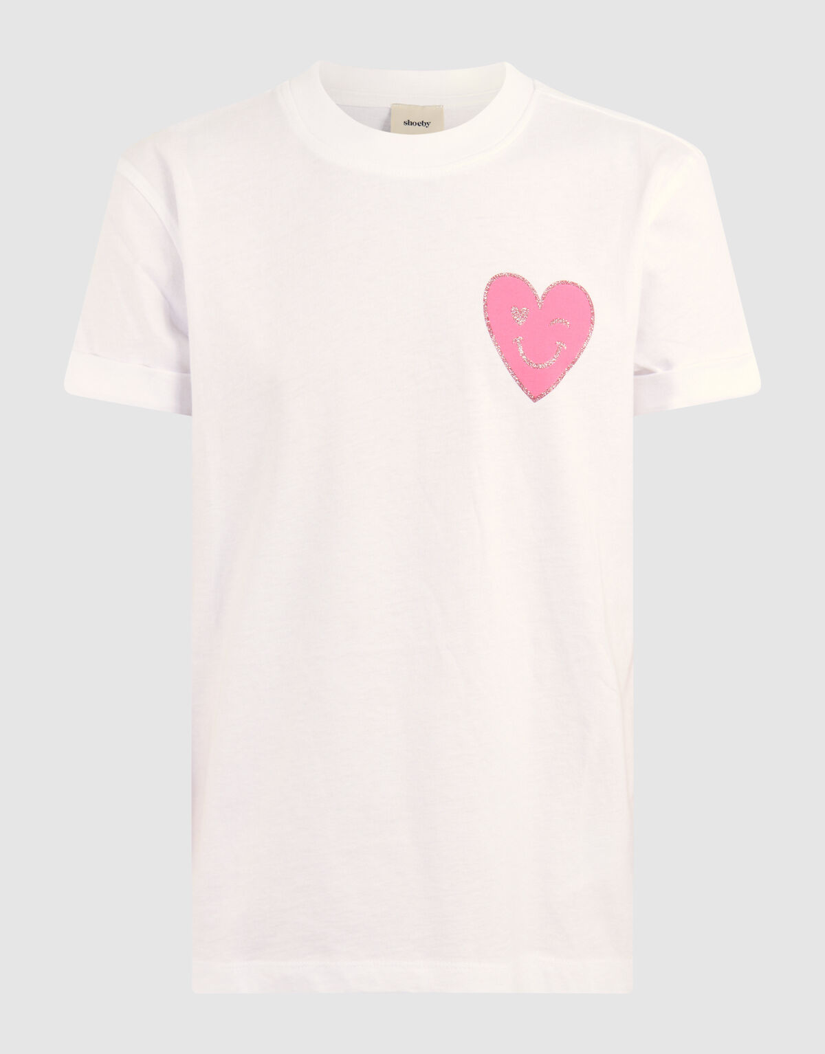 Smiley Herz T-shirt Weiß SHOEBY GIRLS