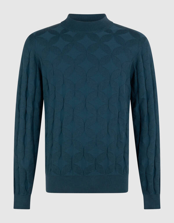 Glitzernder Strickpullover Blau SHOEBY MEN