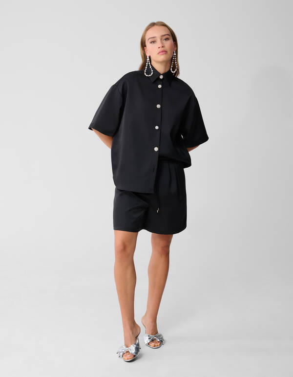 Satinshorts Schwarz von Monica SHOEBY WOMEN