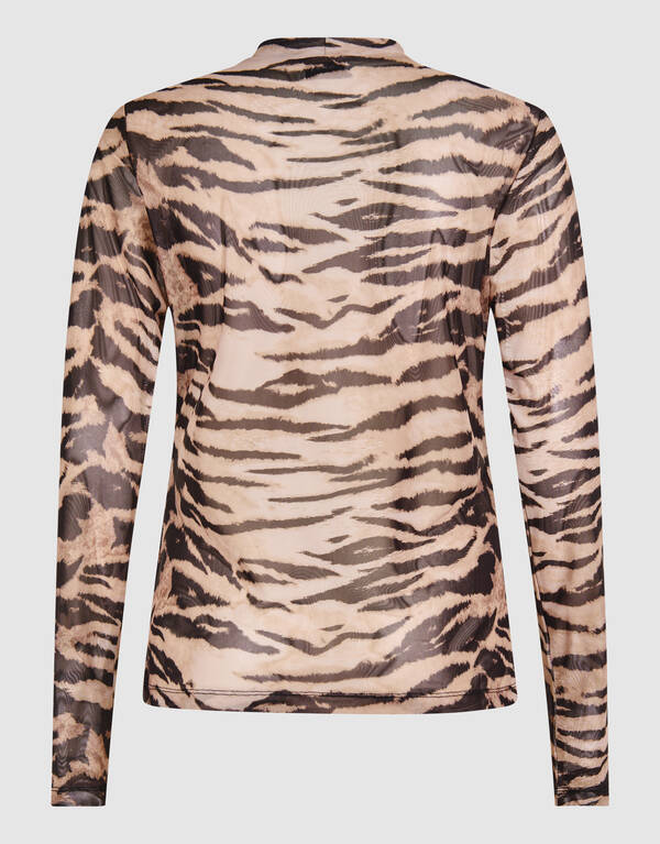 Mesh Tiger Top Hellbraun SHOEBY WOMEN