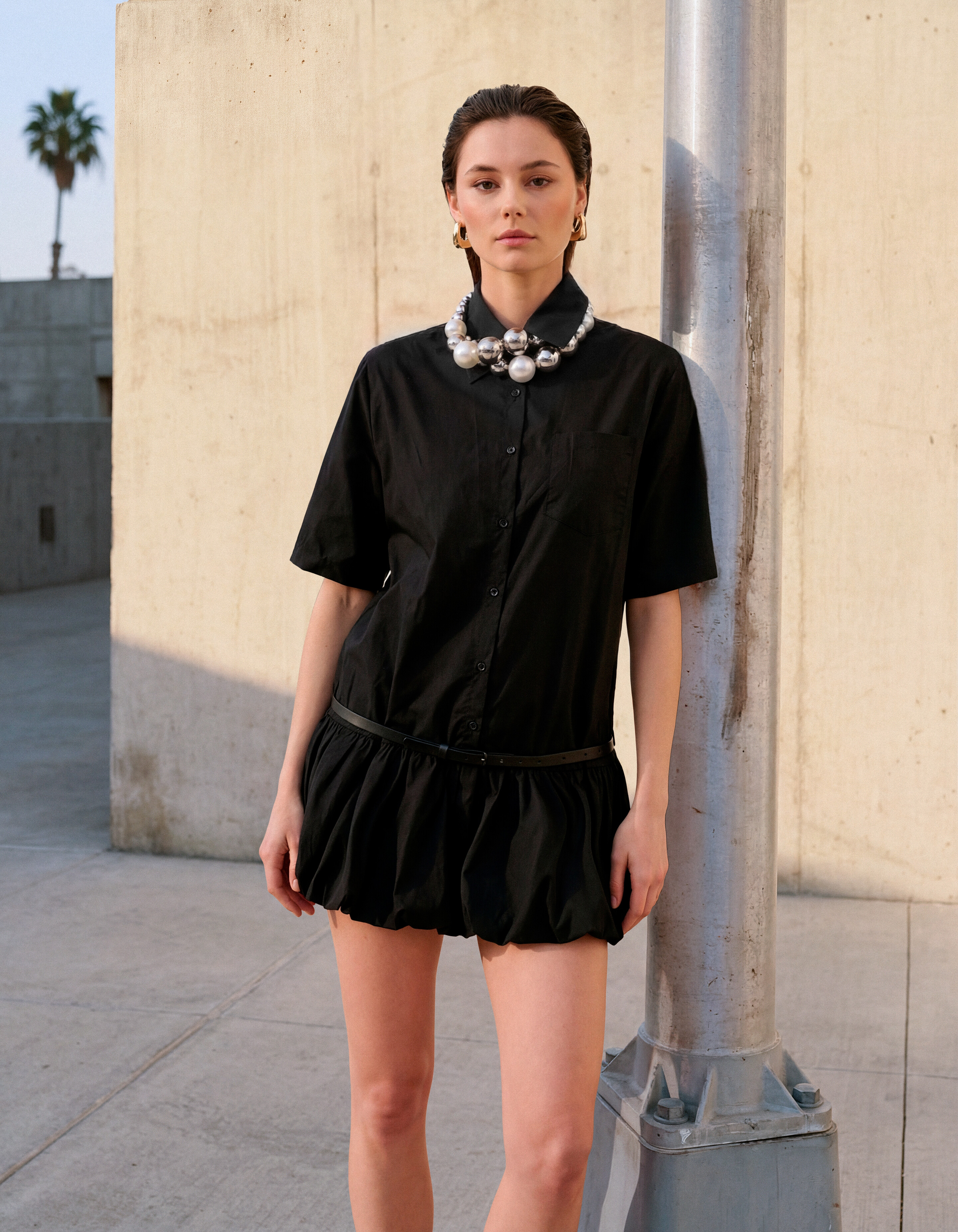 Oversized Ballon Mini Kleid Schwarz SHOEBY WOMEN