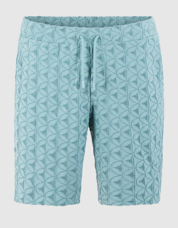 Logo-Frottee-Shorts Dunkelgr&uuml;n SHOEBY MEN