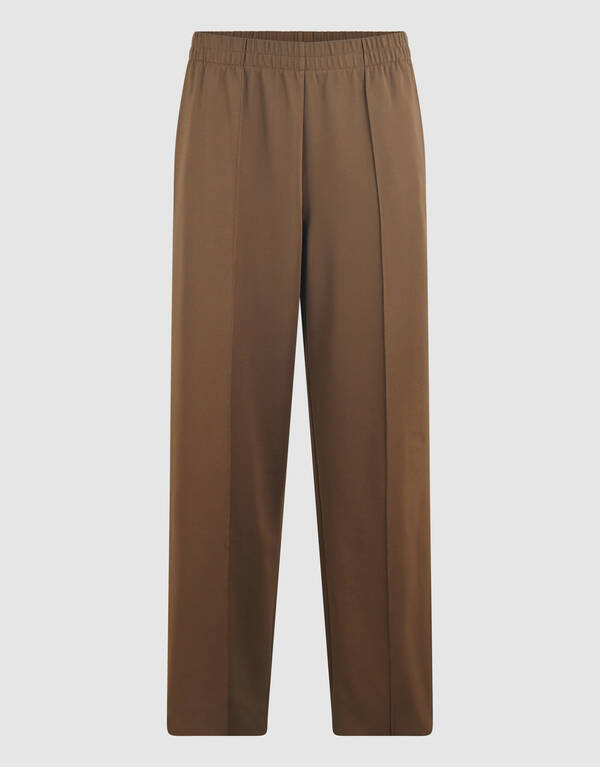 Braune Basic-Hose mit weitem Bein SHOEBY WOMEN