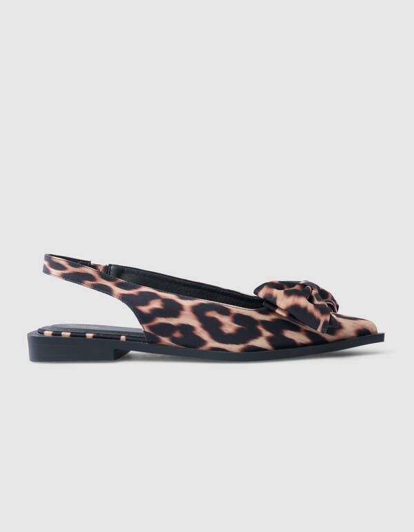 Leopard Bow Slingback Brown SHOEBY SHOES
