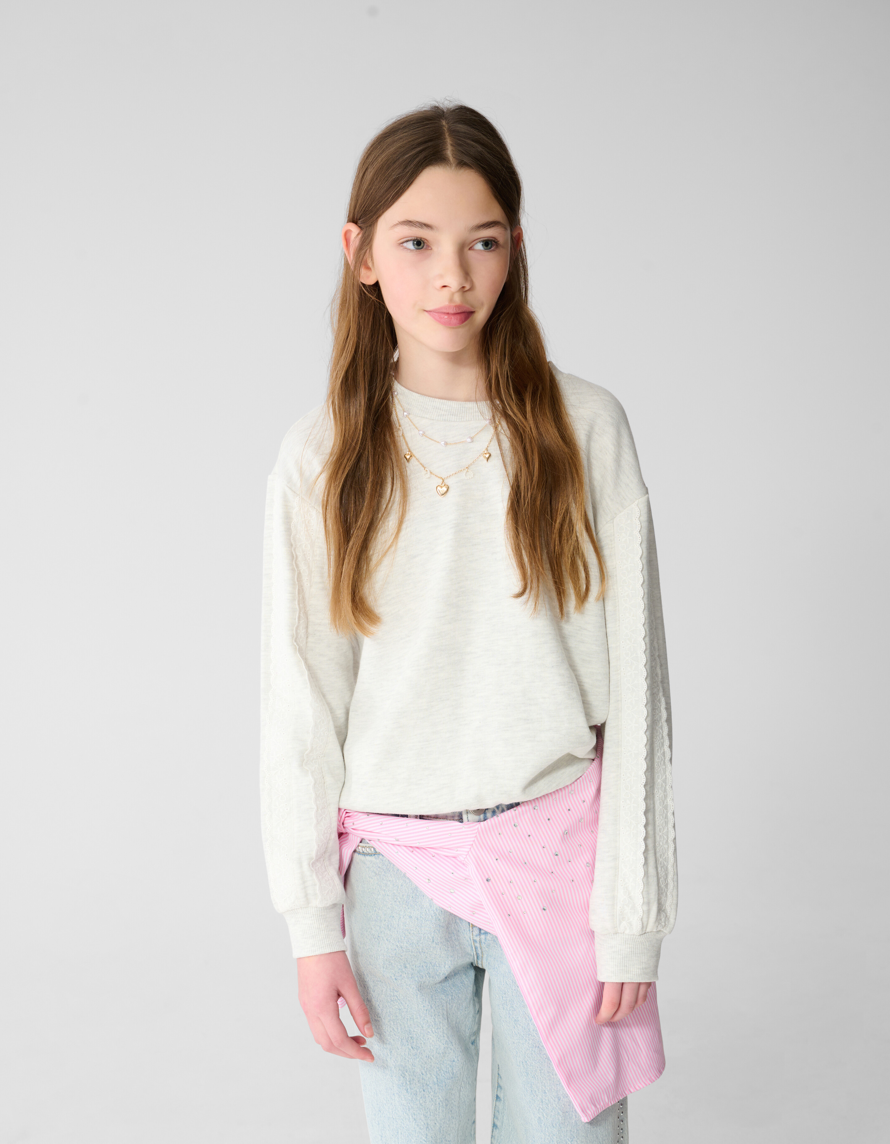 R&uuml;schenpullover Hellgrau SHOEBY GIRLS