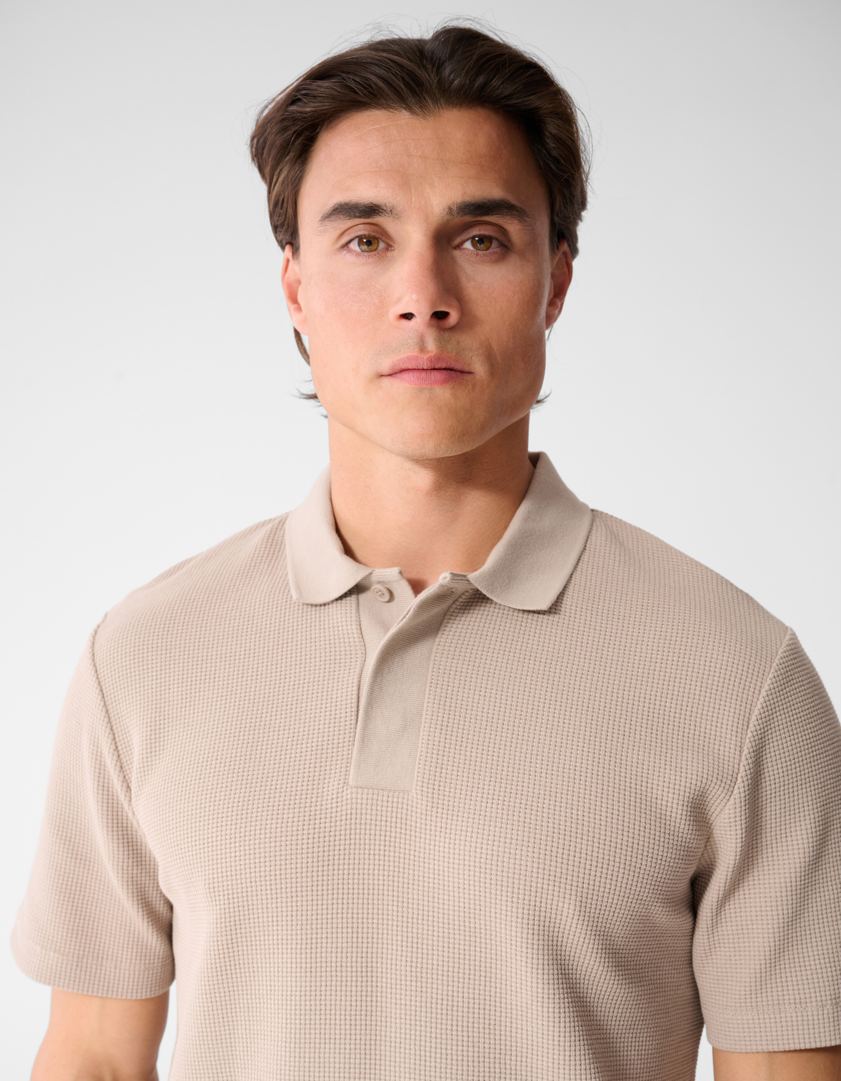 Waffel Polo Hellbraun SHOEBY MEN