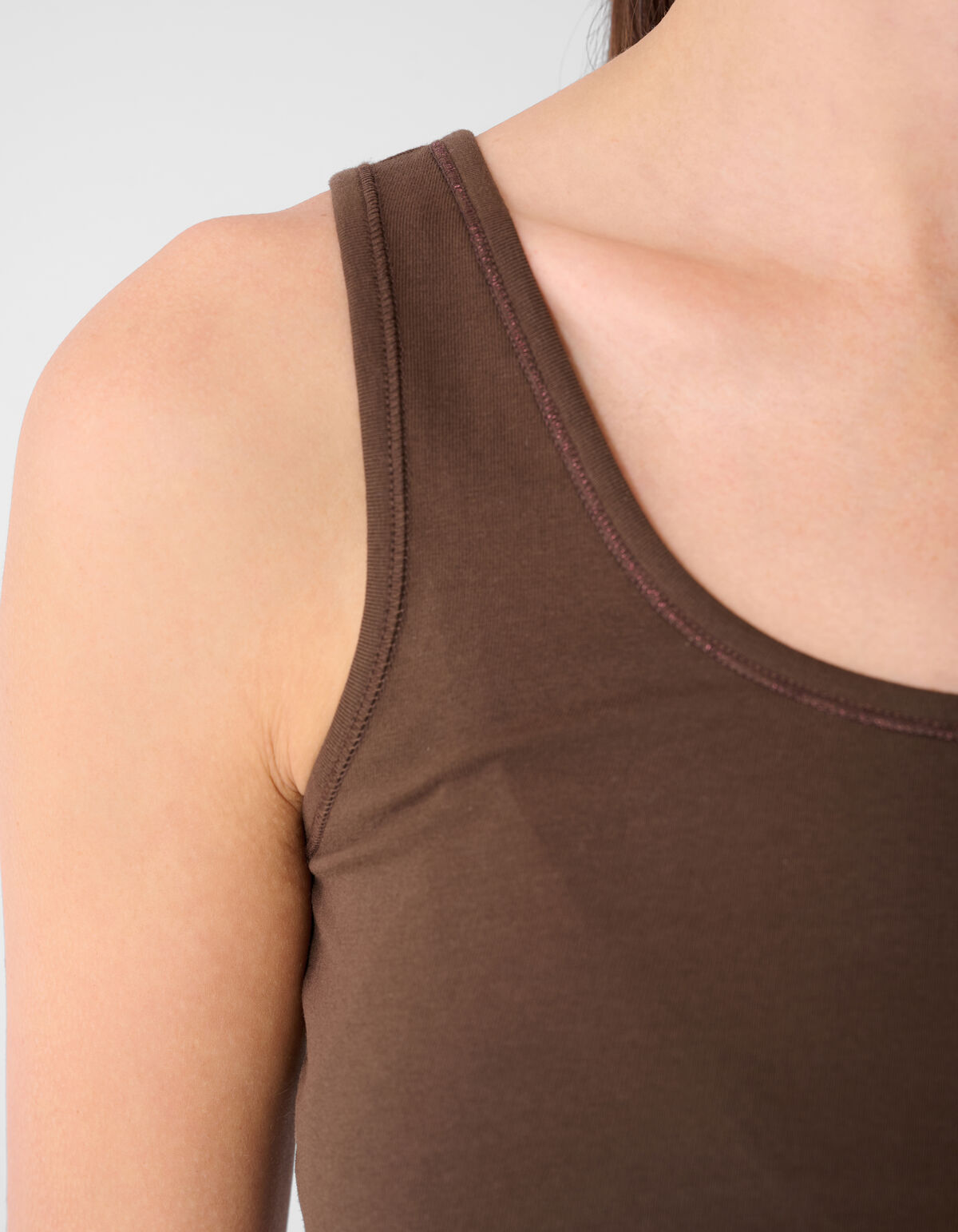 Basis Tanktop Donkerbruin SHOEBY WOMEN
