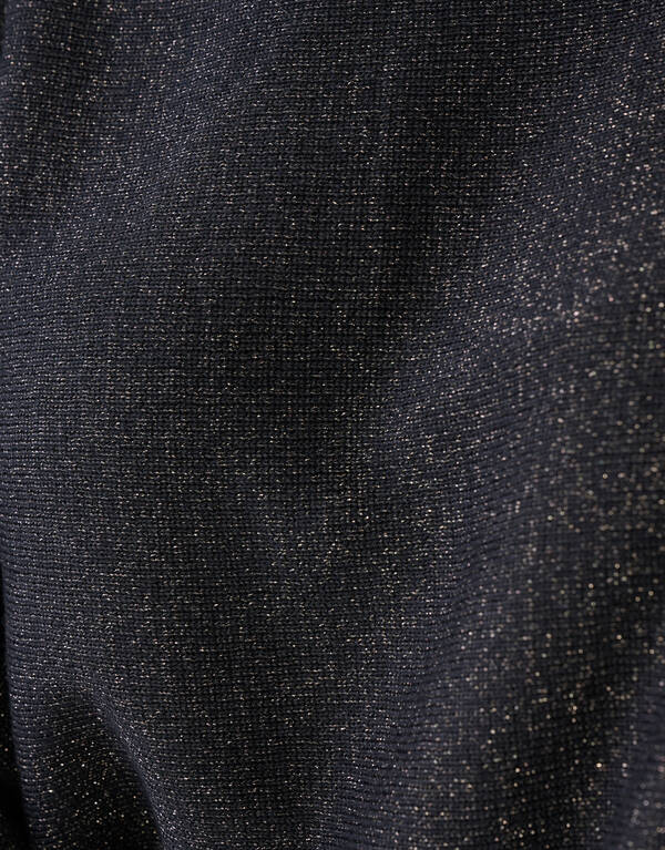 Colorblock Glitter Batwing Pullover Schwarz SHOEBY WOMEN