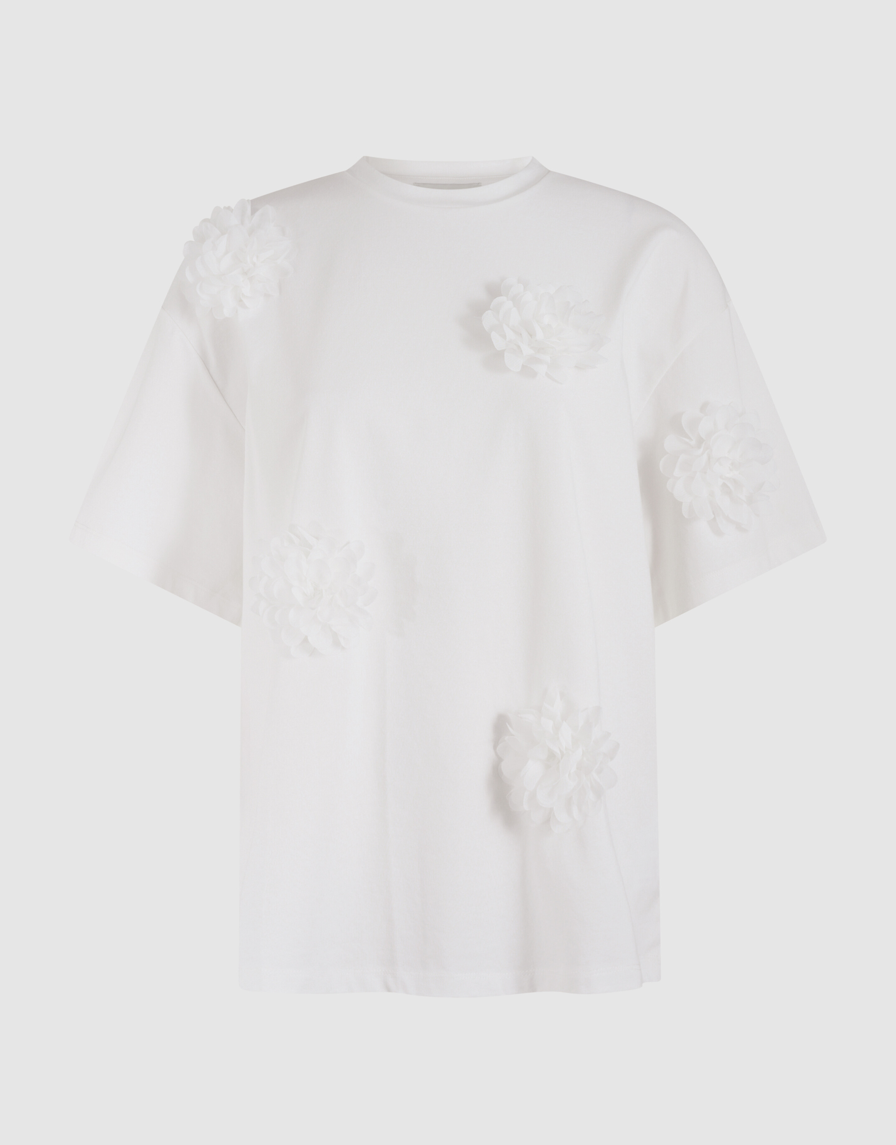 Übergroßes Blumen-T-Shirt Weiß von Lizzy SHOEBY WOMEN