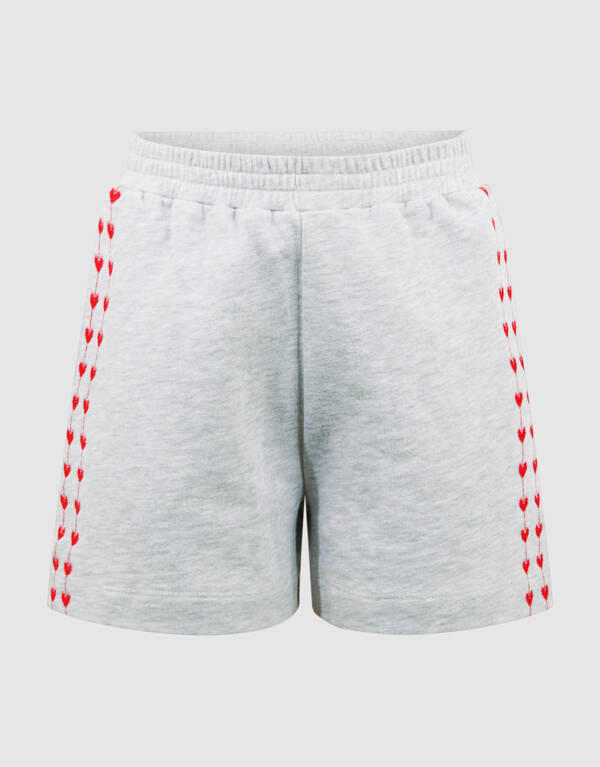 Heart Sweat Short Hellgrau SHOEBY GIRLS