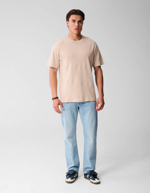 Gemischte Linien Kunstwerk T-Shirt Zand SHOEBY MEN