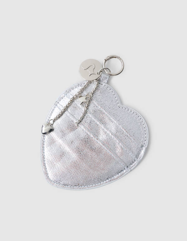 Herz Portemonnee Taschenanh&auml;nger Silber SHOEBY ACCESSOIRES