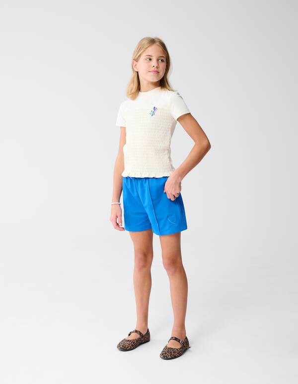 Sportliche Ruffle Short Blau SHOEBY GIRLS