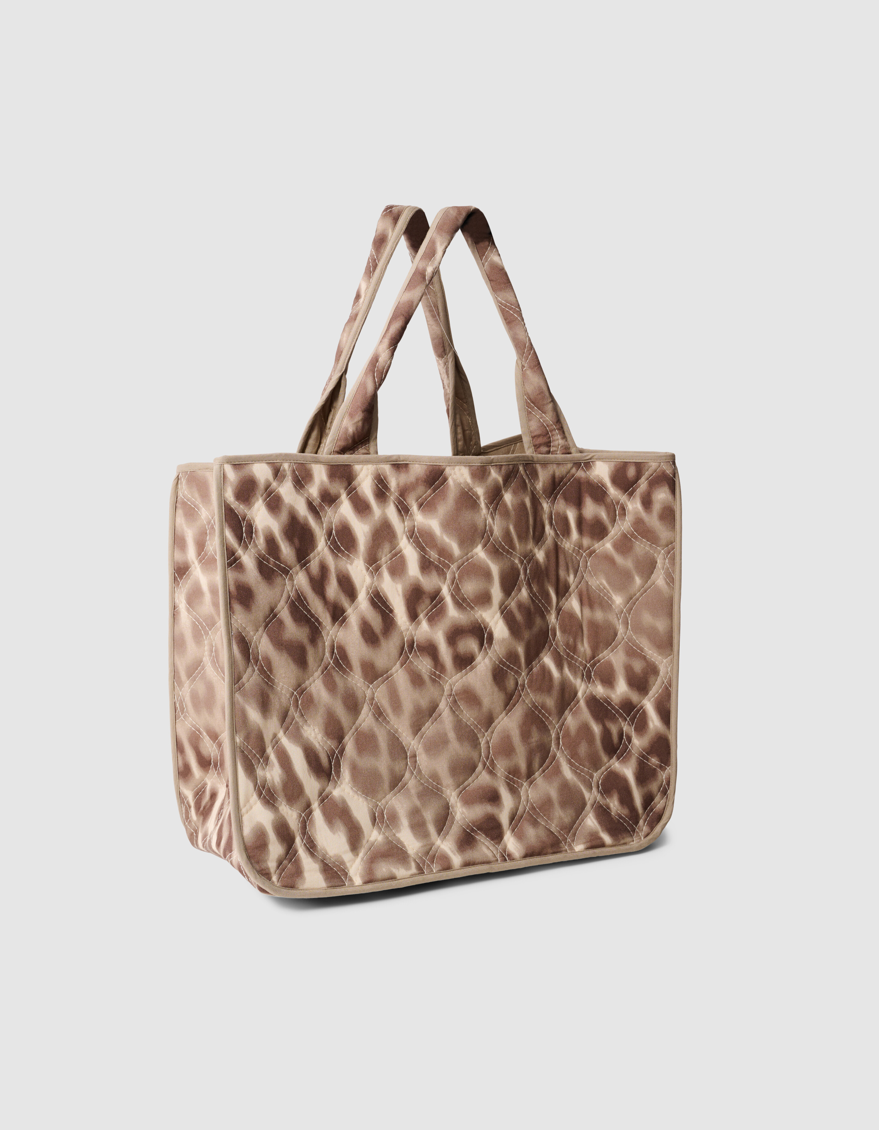 Gesteppte Leoparden-Shopper Hellbraun SHOEBY ACCESSOIRES