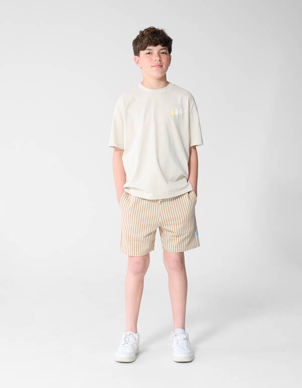 Gestreift Kurz Beige SHOEBY BOYS