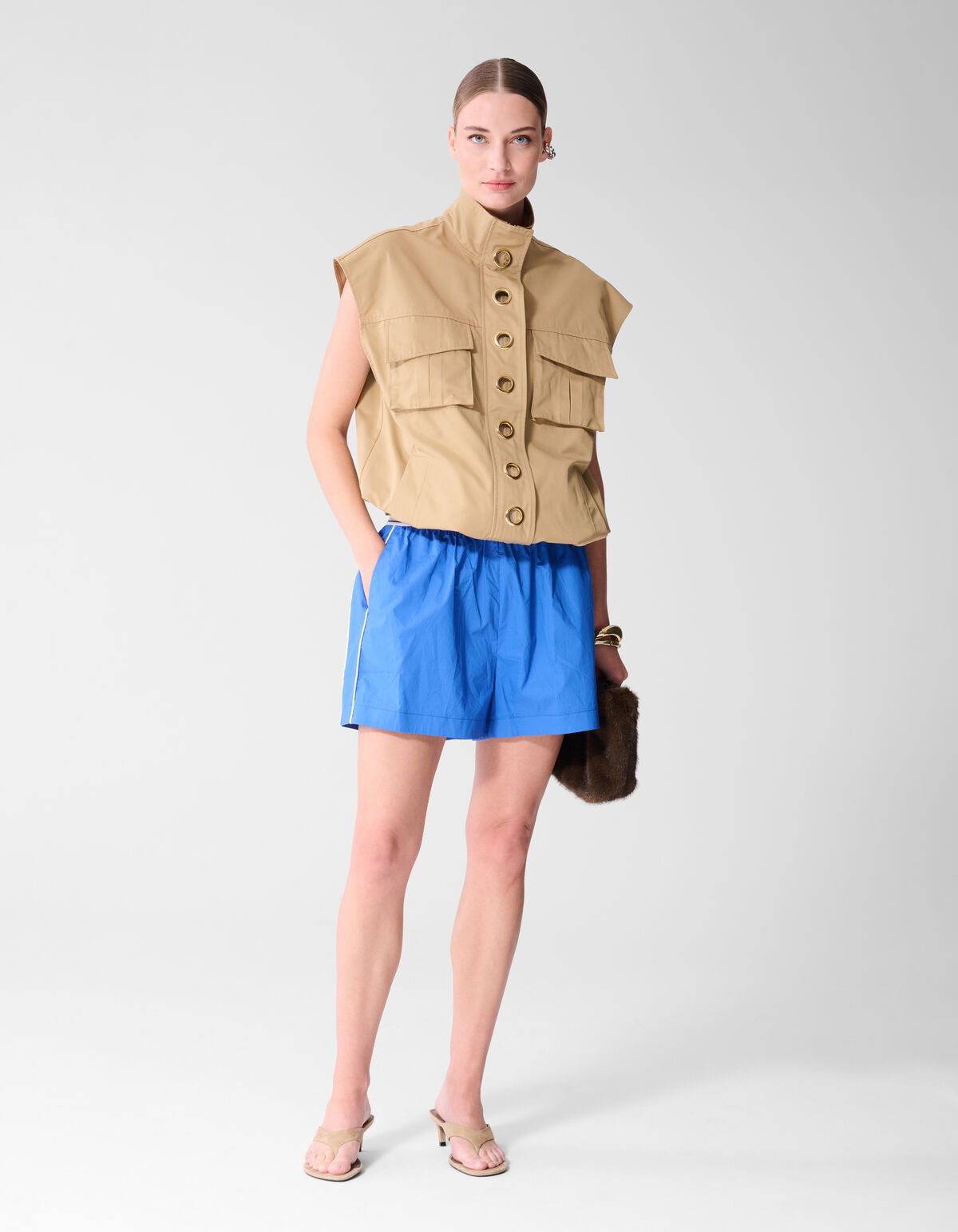 Eyelet Sleeveless Jack Camel SHOEBY WOMEN