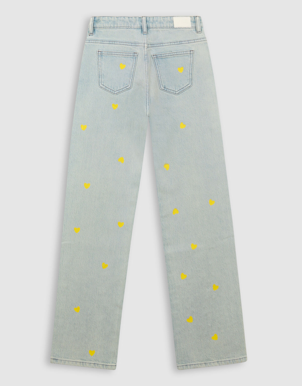Rhinestone Heart breite Jeans gebleicht SHOEBY GIRLS