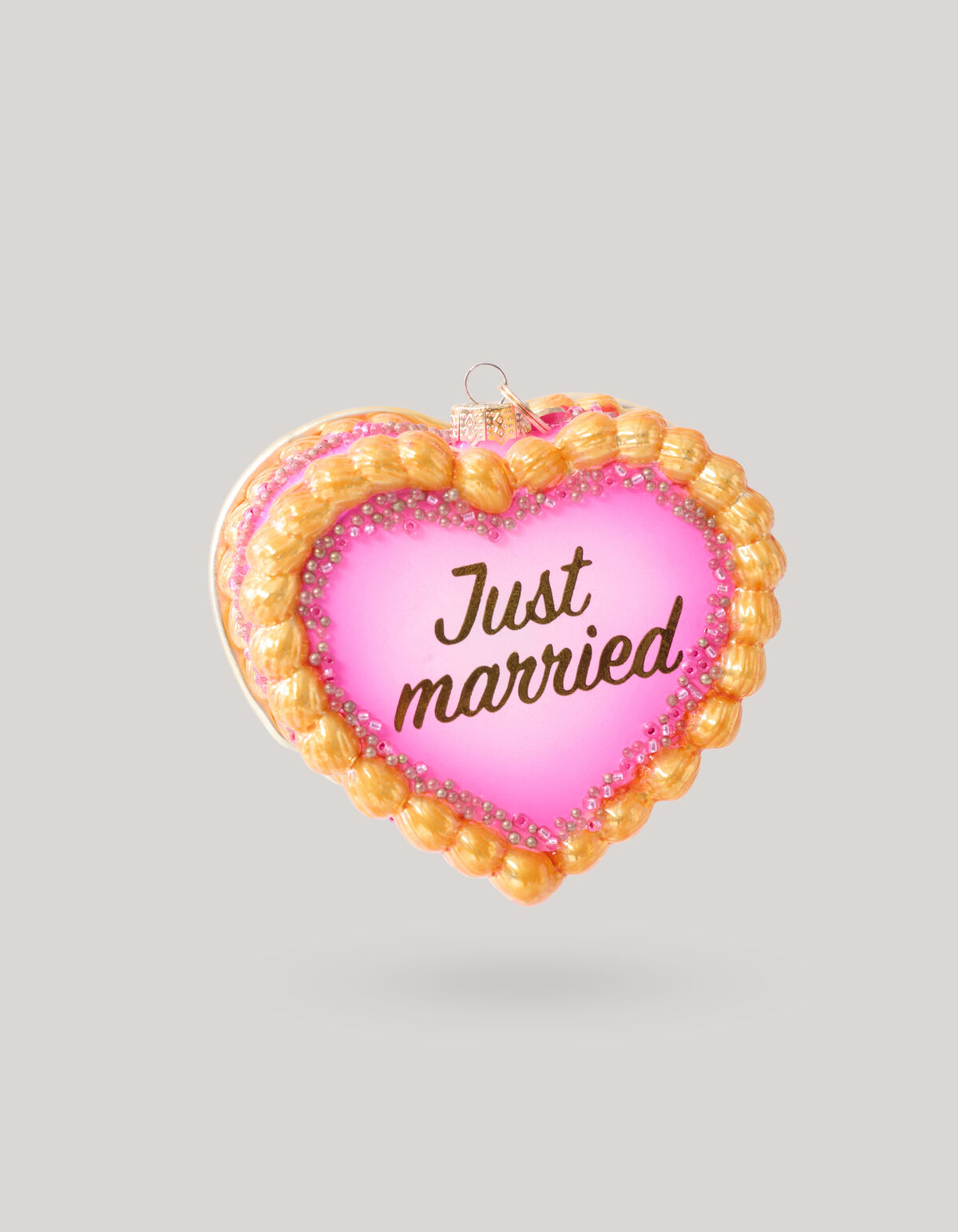 Just Married Weihnachtskugel Rosa By Fred SHOEBY ACCESSOIRES