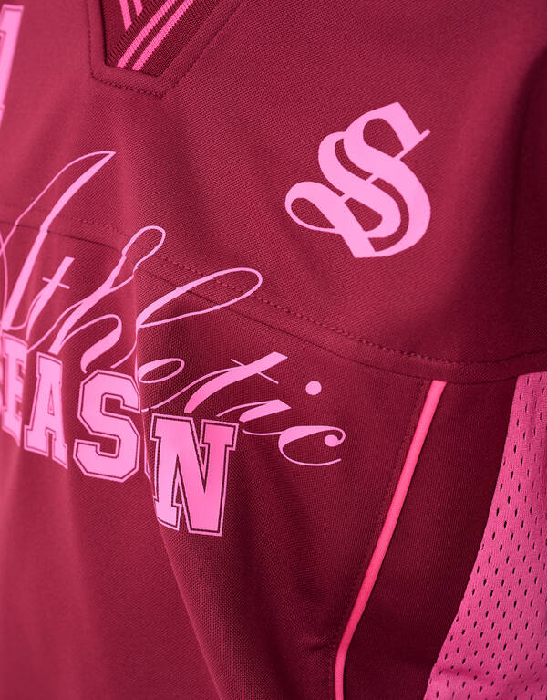 Baseball Mix T-Shirt Dunkelrot SHOEBY GIRLS