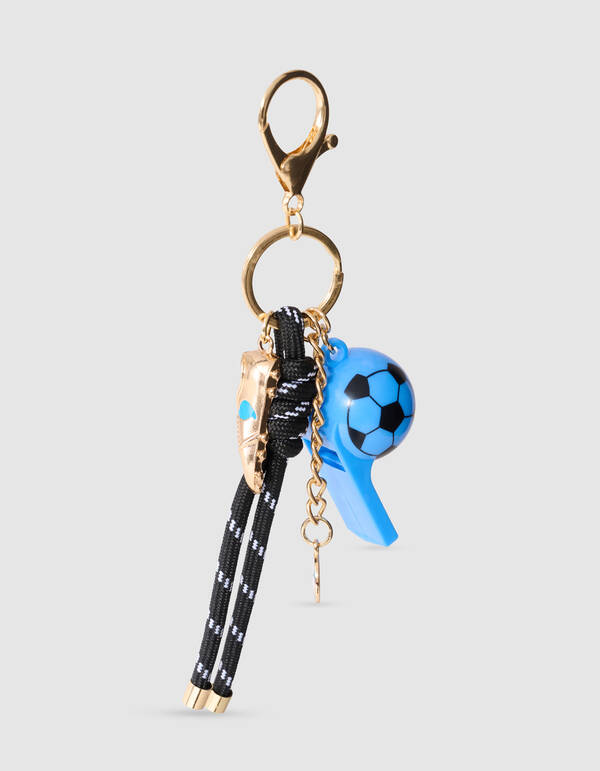 Fu&szlig;ballpfeife Schl&uuml;sselanh&auml;nger Hellblau SHOEBY ACCESSOIRES