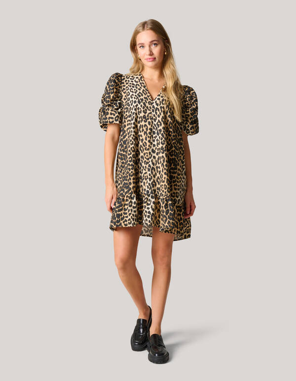 Puffärmel Leopard Kleid SHOEBY WOMEN