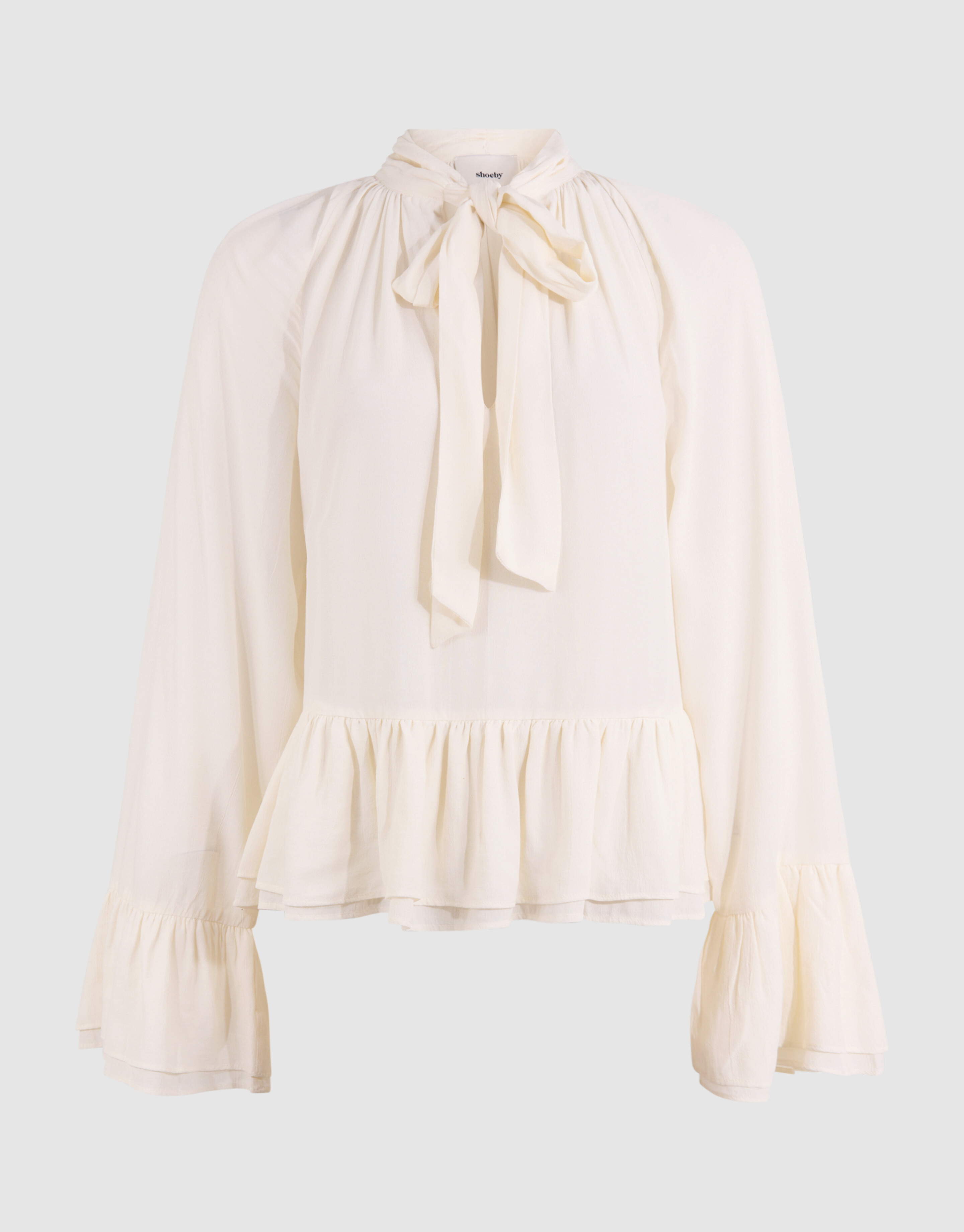 Volant Bluse Off-White SHOEBY WOMEN