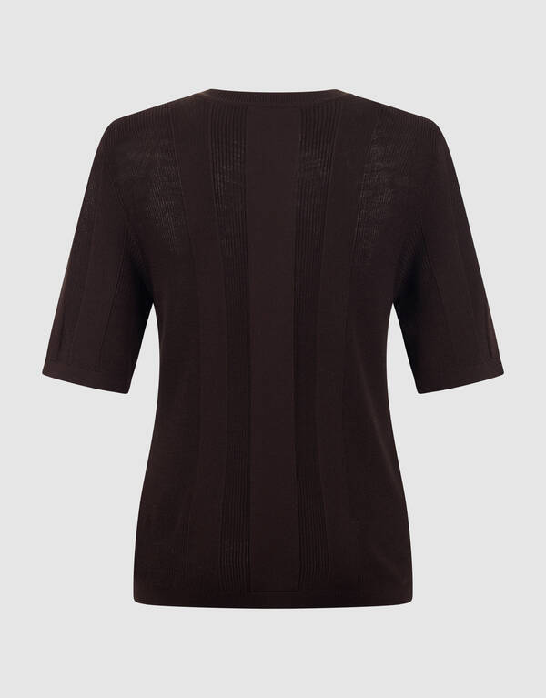 Gestricktes Rippentop Dunkelbraun von Mieke SHOEBY WOMEN