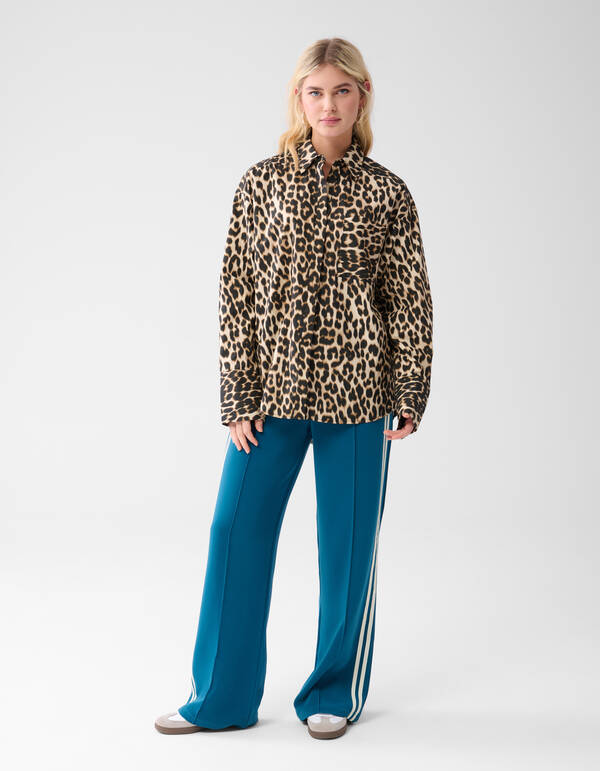 Leopard Popeline Bluse Braun SHOEBY WOMEN