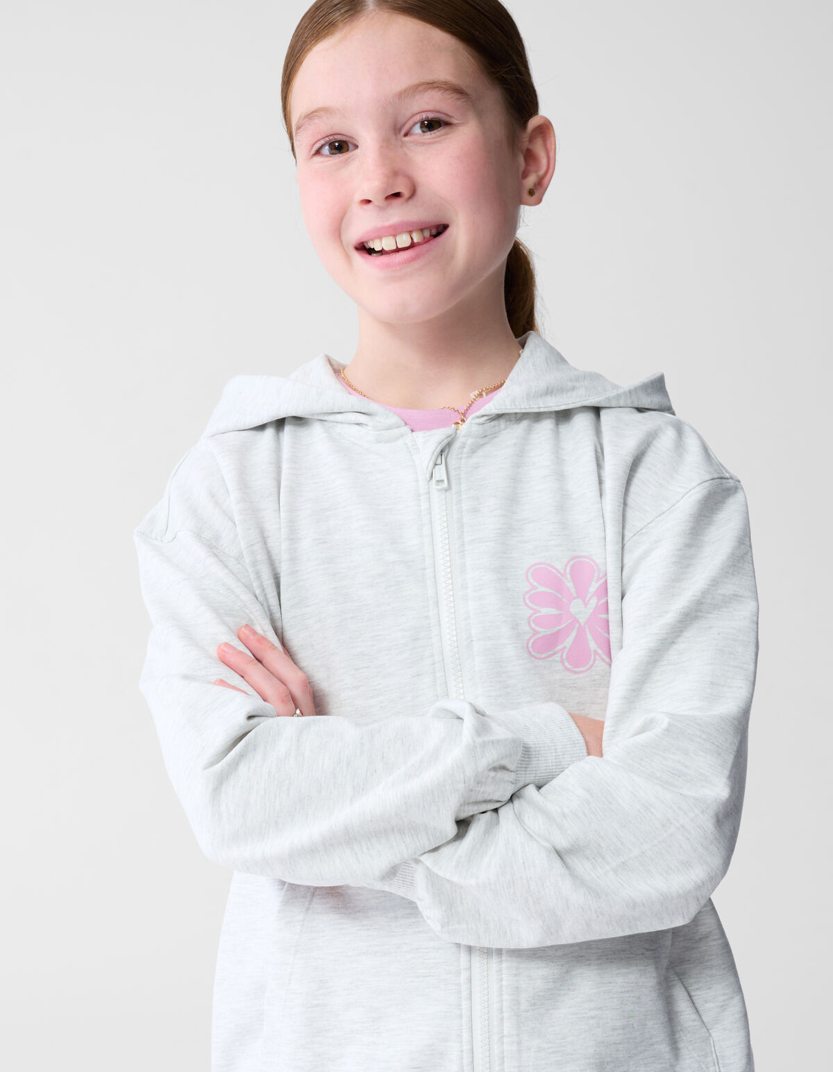 Blume Artwork Weste Hellgrau SHOEBY GIRLS