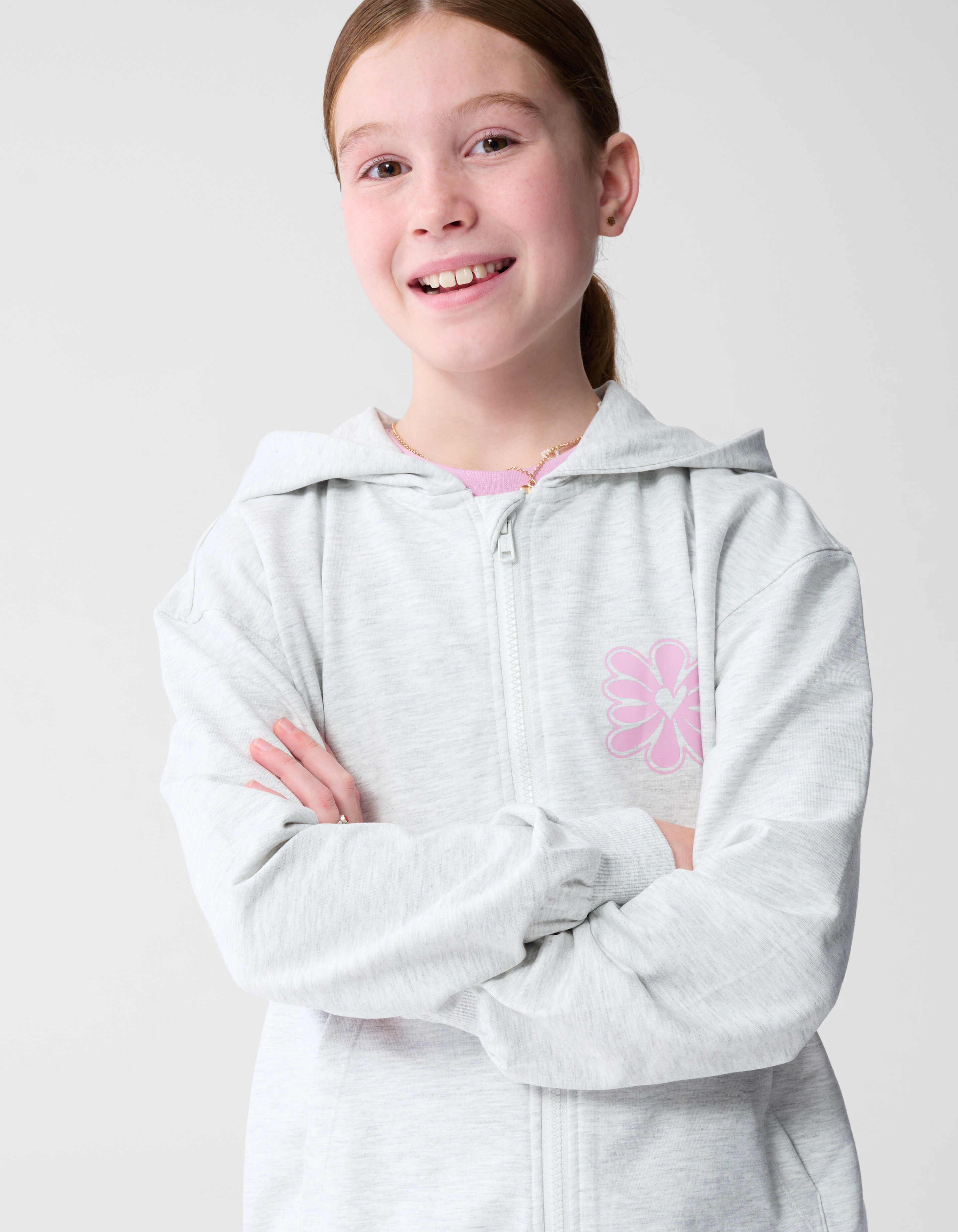 Blume Artwork Weste Hellgrau SHOEBY GIRLS