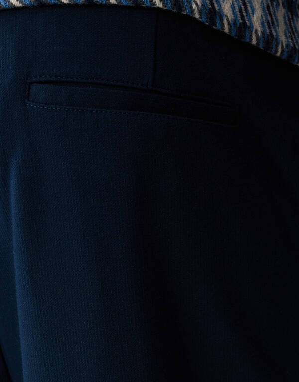 Faltenhose in regul&auml;rer Passform, dunkelblau SHOEBY MEN