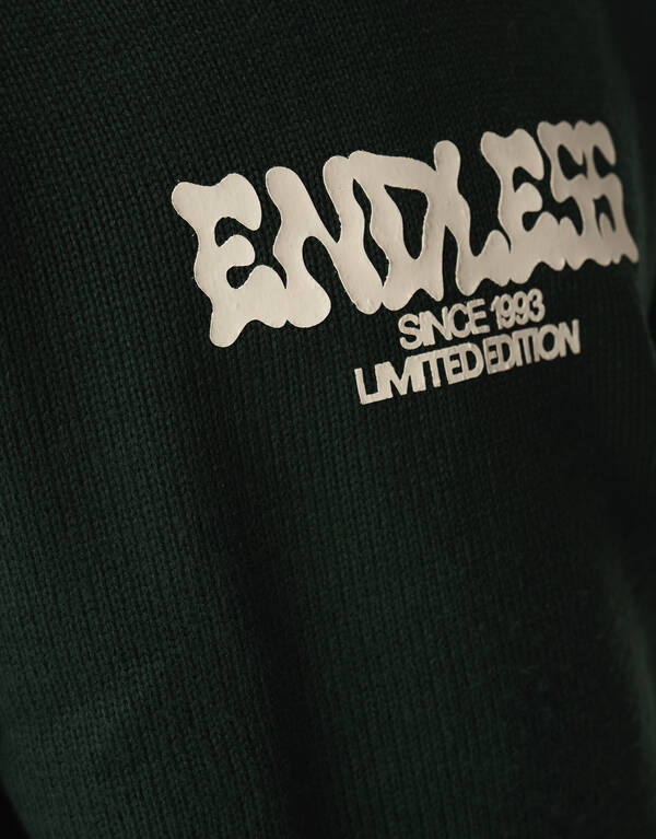 Endloser Strickpullover Dunkelgr&uuml;n SHOEBY BOYS