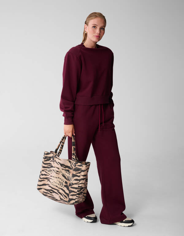 Tigerprint Stickerei Shopper Braun SHOEBY ACCESSOIRES