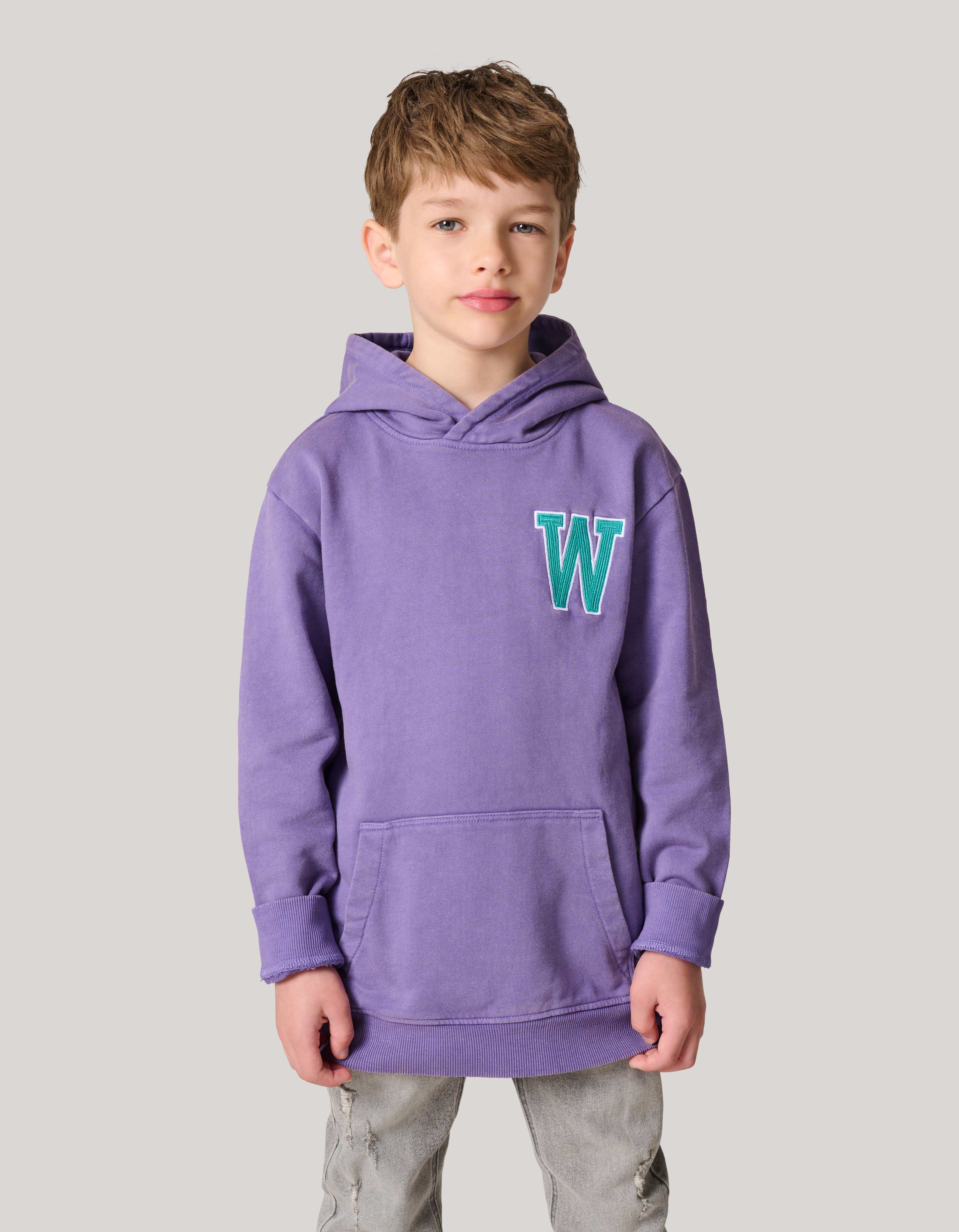 Gewascher Hoodie Lila SHOEBY BOYS