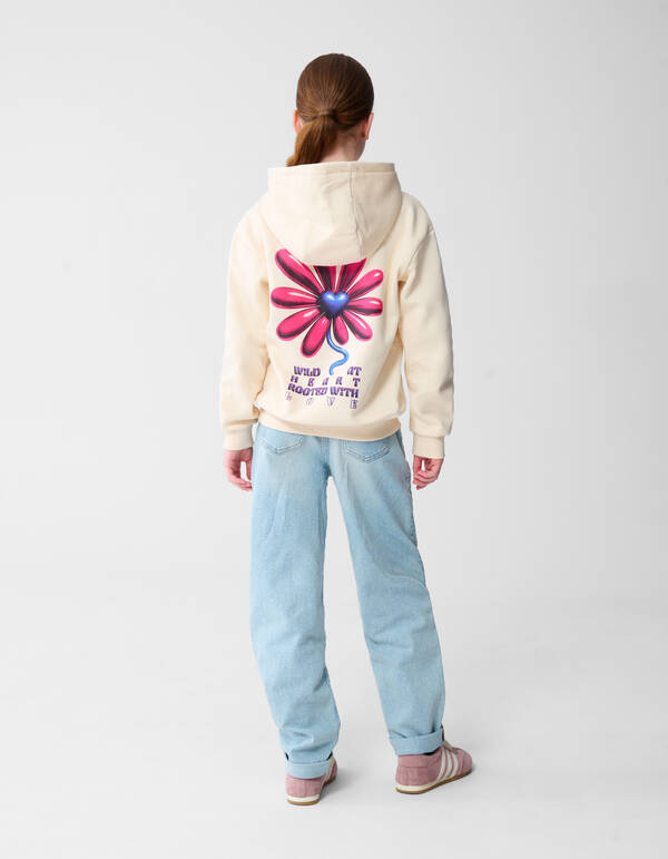 Hoodie mit Blumenmuster, Off-White SHOEBY GIRLS