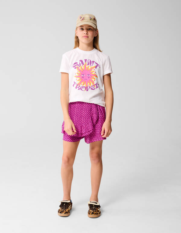 Saint Topez Artwork T-shirt Wei&szlig; SHOEBY GIRLS