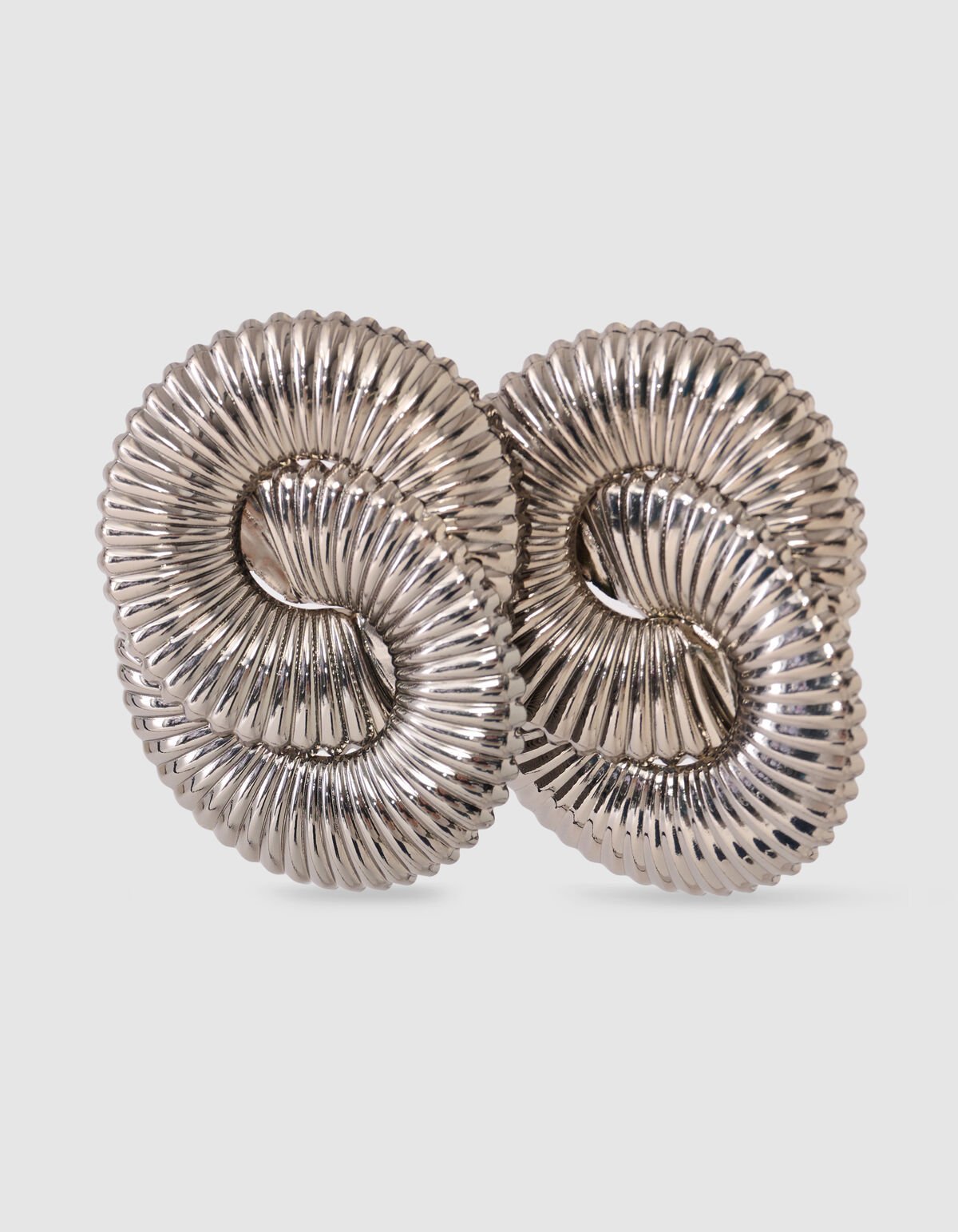 Spiral-Ohrringe Silber/Schwarz SHOEBY ACCESSOIRES