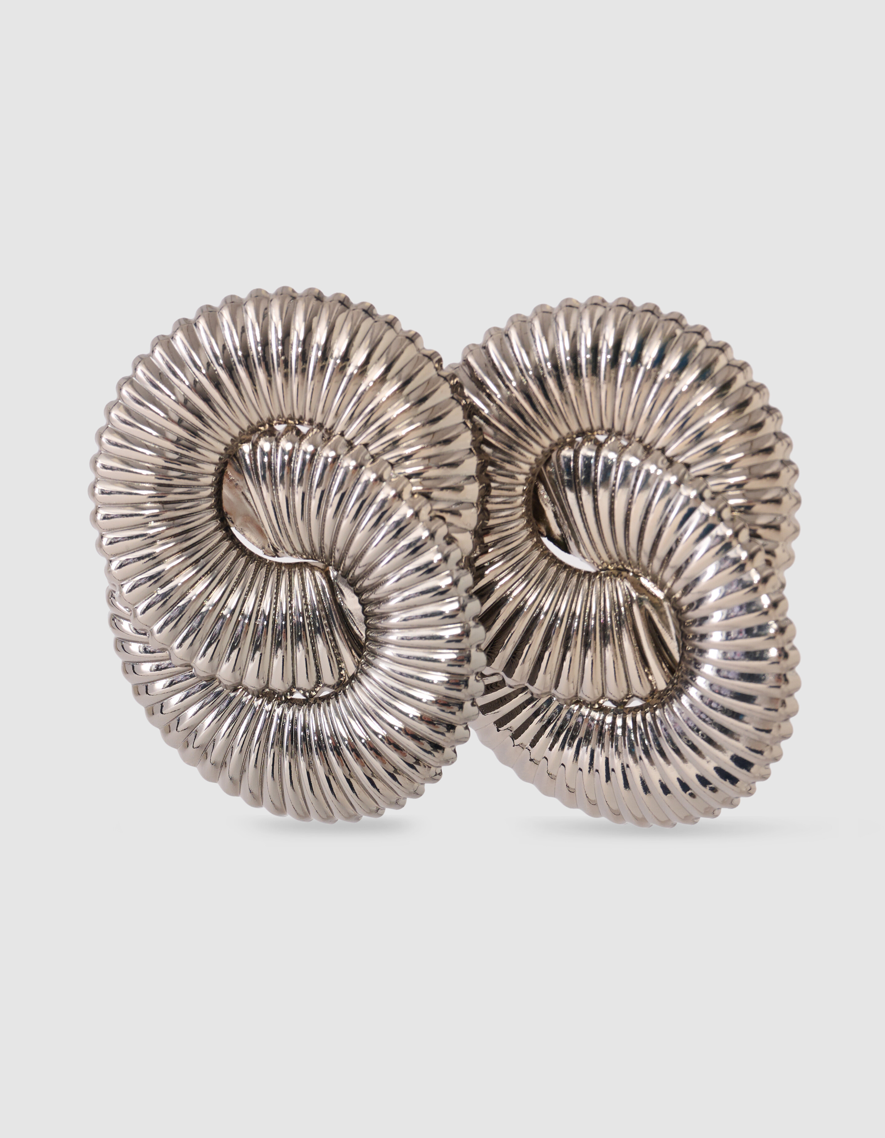 Spiral-Ohrringe Silber/Schwarz SHOEBY ACCESSOIRES