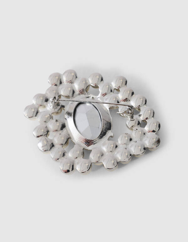 Klassische Brosche Silber SHOEBY ACCESSOIRES
