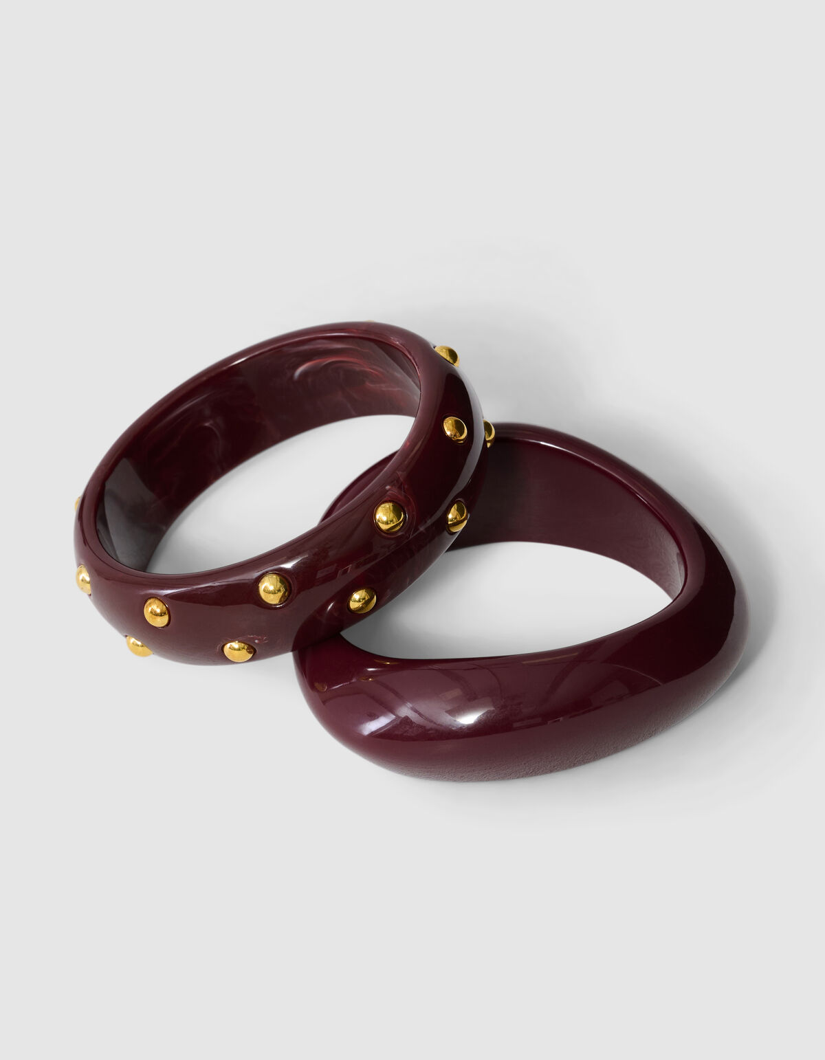 Bangle-Ohrring-Set Braun/Dunkelrot SHOEBY ACCESSOIRES