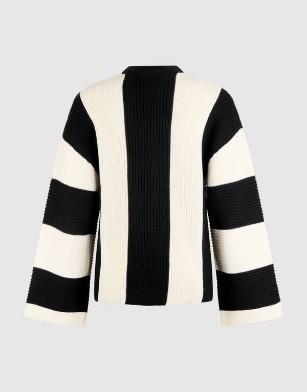 Streifen-Pullover Schwarz/Weiß SHOEBY WOMEN