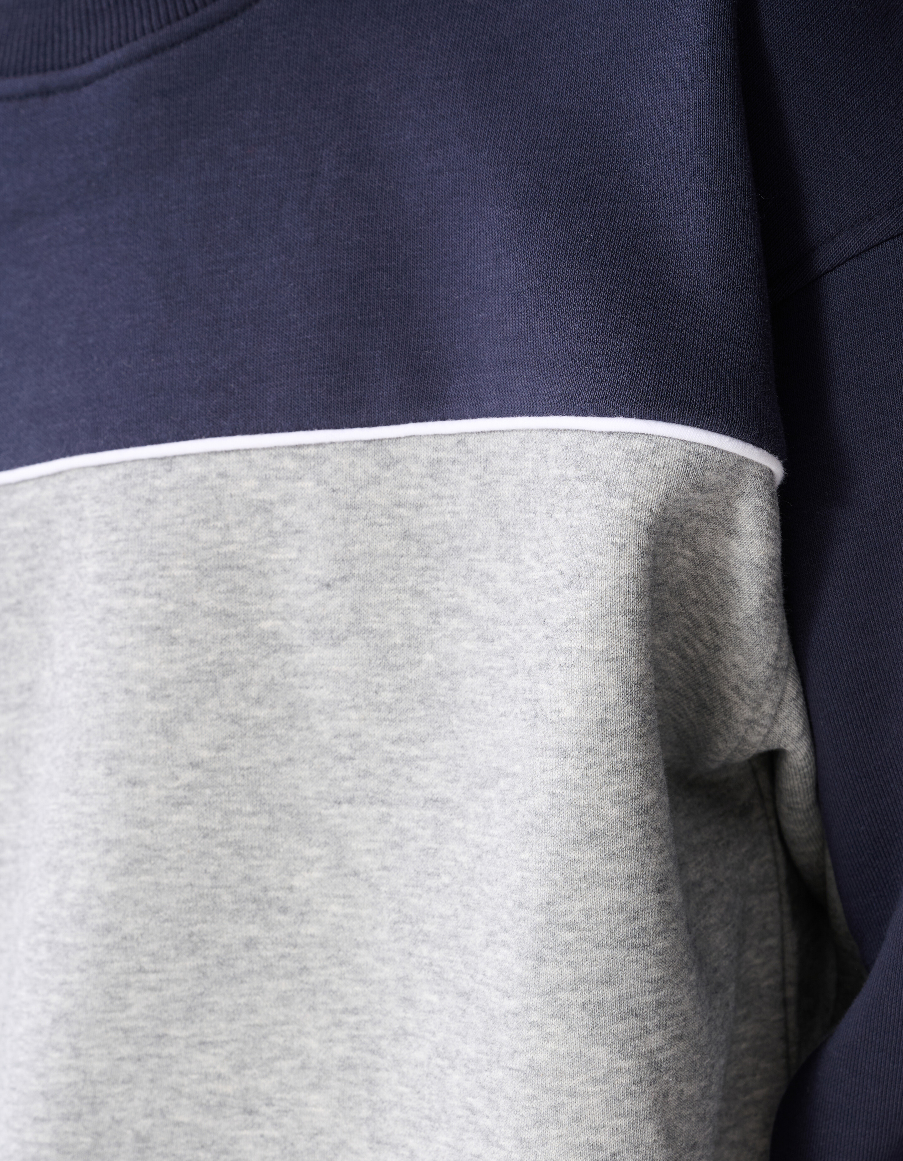 Oversized-Pullover mit Paspelierung grau/dunkelbl SHOEBY BOYS