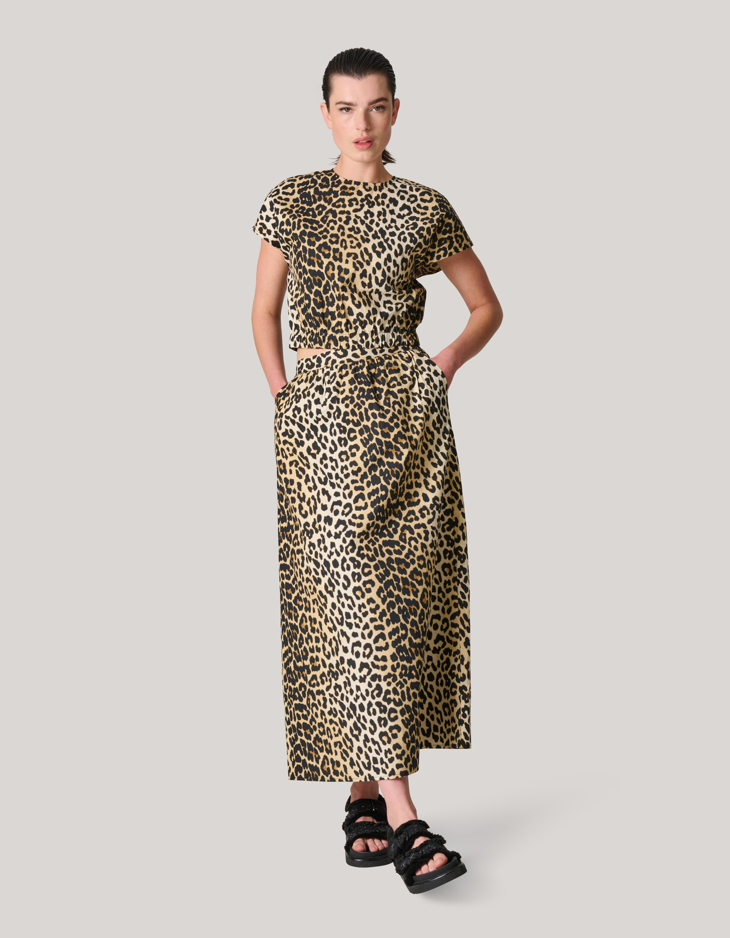 Leopard Popeline Maxirock SHOEBY WOMEN