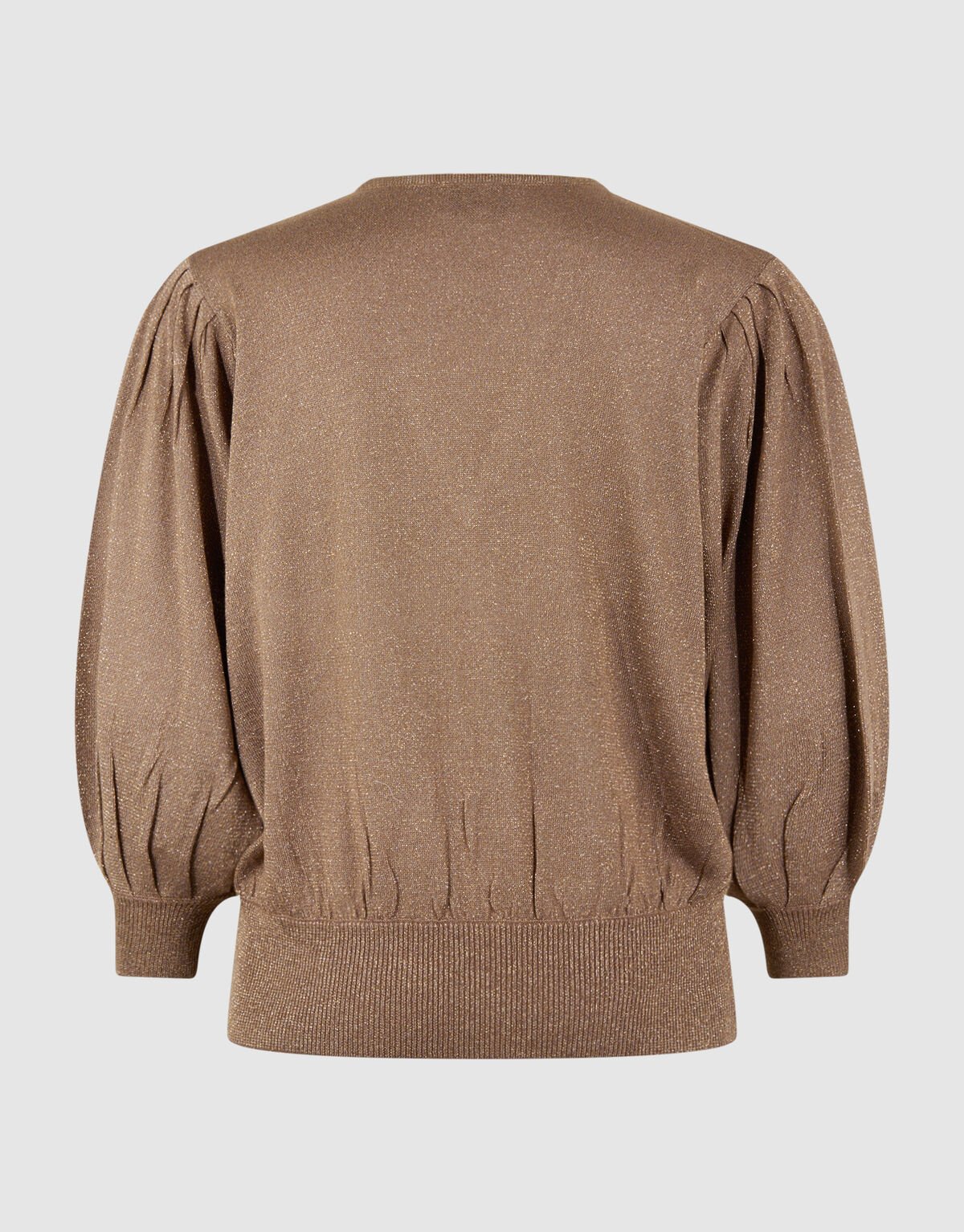 Glitzer-Pullover mit V-Ausschnitt Braun SHOEBY WOMEN