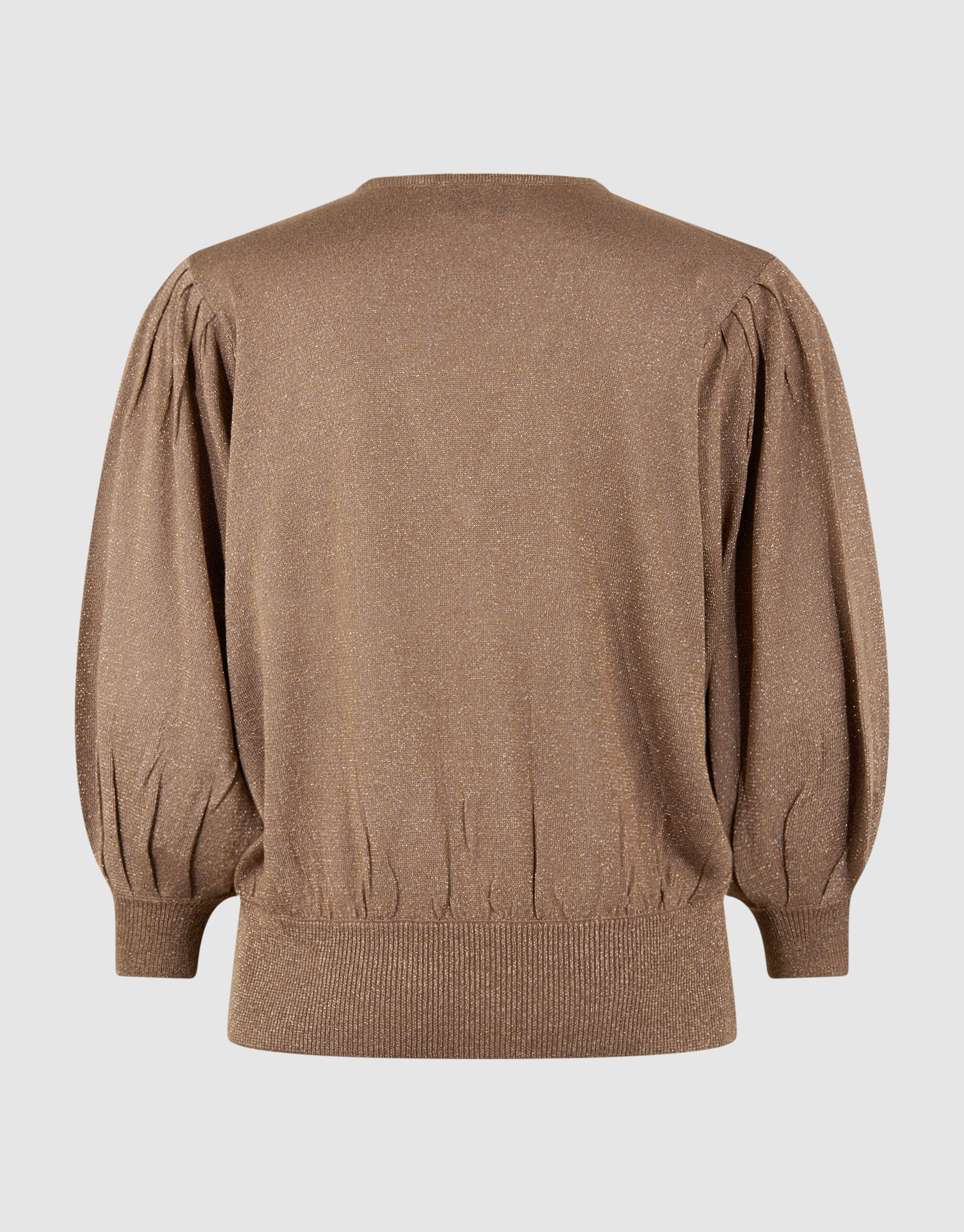 Glitzer-Pullover mit V-Ausschnitt Braun SHOEBY WOMEN